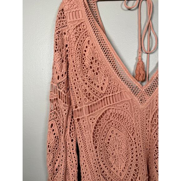 Jen’s Pirate Booty Jasmine Crochet Mini Dress in Clay Lace XS - Picture 5 of 11
